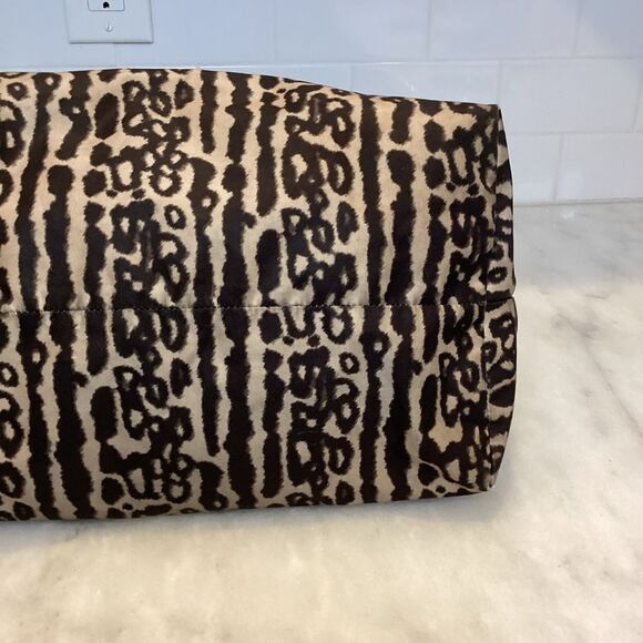 Coach Bag Purse Handbag Pocketbook Ocelot Print Nylon Travel Weekend Travel Bag - Picture 7 of 13